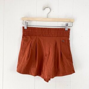 NWT CALIA 4" Mid Rise Double Layer Hem Shorts Caramelized Walnut Women’s Sz XXS